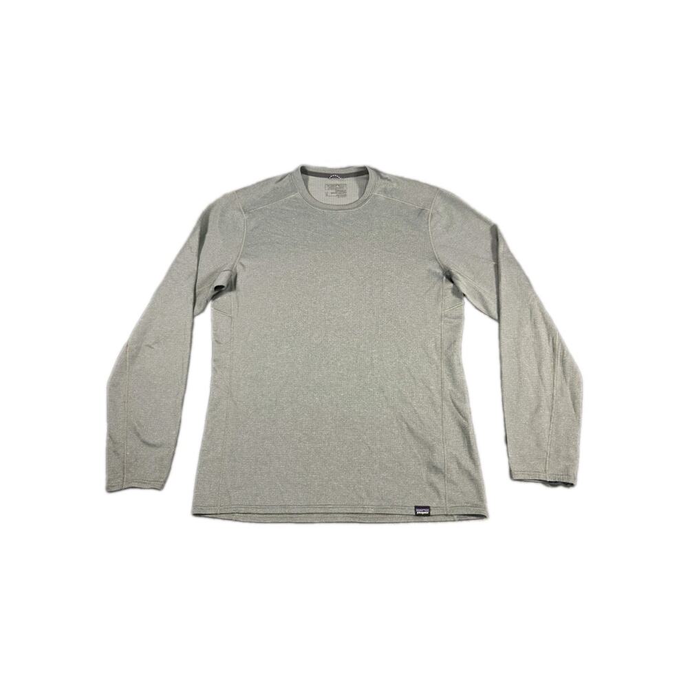 Patagonia Capilene Midweight Shirt Mens Sz M Gray Long Sleeve Baselayer Thermal